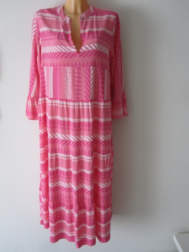 Amisu maxi kleid rosa - maxi-kleid, weiß