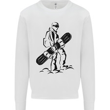 Ein Snowboarder Snowboarden
