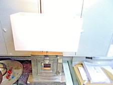 Designer Tischleuchte Metall Silber, Top Erhaltung