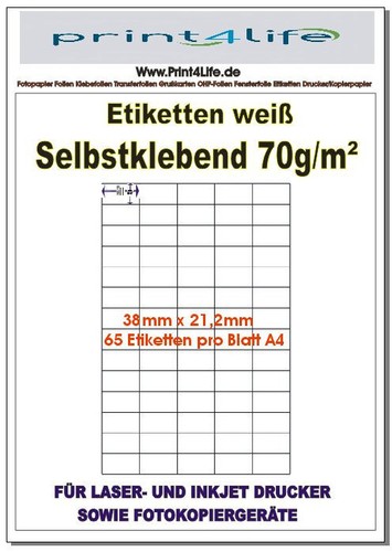 Premium etiketten 21 2 - 38,1, 21,2