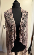 Damen Srickweste Lang Boho