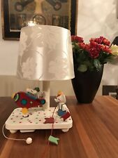 Tolle Vintage Spieluhr Kinderzimmer Nachtisch Lampe Flugzeug B11