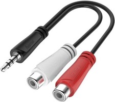 Hama 3.5 mm auf Cinch RCA Audio Adapter Anschlusskabel Cinch-Kupplung Weiche Y