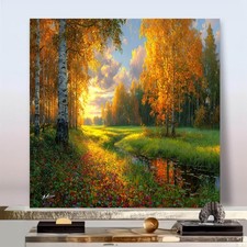 Leinwandbild Wald Bäume
