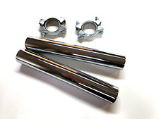 2x Endrohr Chrom mit Anbausatz VW Käfer Karmann Ghia 225x35 mm Auspuff Endtopf