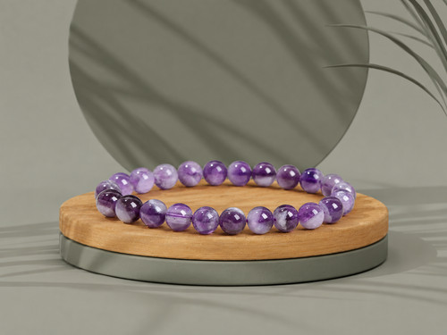 Amethyst edelstein armband 6mm - amethyst,