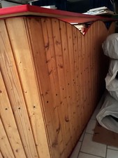 Bar Theke (Kellerbar) Kieferholz, gebraucht,  mit Einbauspüle und Armatur