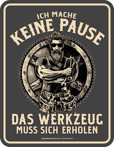 Witziges werkstatt schild ich - witziges,