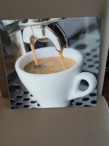 Glasbild kaffee siebträger - glasbild,