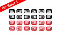 DB Deutsche Bundesbahn Keks Aufkleber schwarz rot - Modellbahn Spur 1