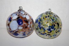2 Glas Kugeln Fensterkugeln