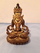 alte Buddha Amitayus Tibet/Nepal/Indien Bronze/Messing,signiert,15 cm, 674 Gramm