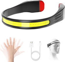 Uadme LED Stirnlampe USB C, 350 Lux Superhell Kopflampe Mit 3 Lichtmodi, 260° Ul