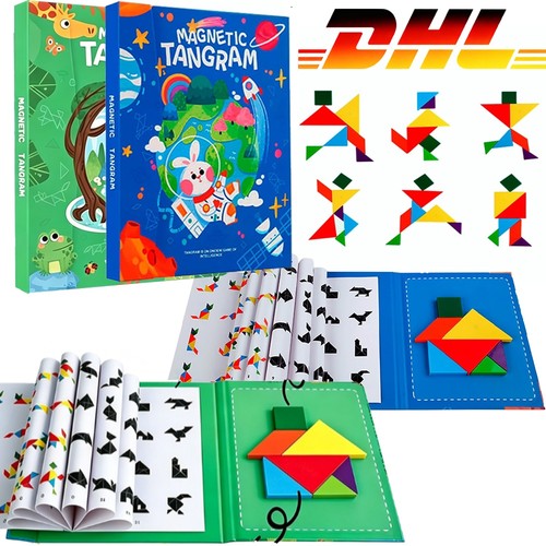 Magnetisch tangram holzpuzzle - magnetisch,