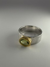 925 Silber Ring mit Peridot