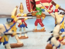 Zinnfiguren Soldaten 7 Figuren Inkl.  1 Flaggenträger