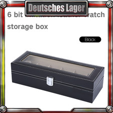 6er Uhrenbox aus PU-Leder -
