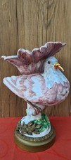 traumhaft schöne Porzellan?-taube,auf Bronzesockel,sehr alt