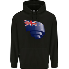 Lockige Neuseeland Flagge Zealander Kiwi Tag Herren 80 % Baumwolle Hoodie