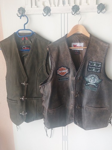 Lederweste biker kutte - lederweste,