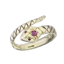 Schlangen Ring Rubin 585er