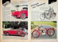 Oldtimer Markt 1181) Modellreport Triumph Nürnberg - ein interessanter Bericht a