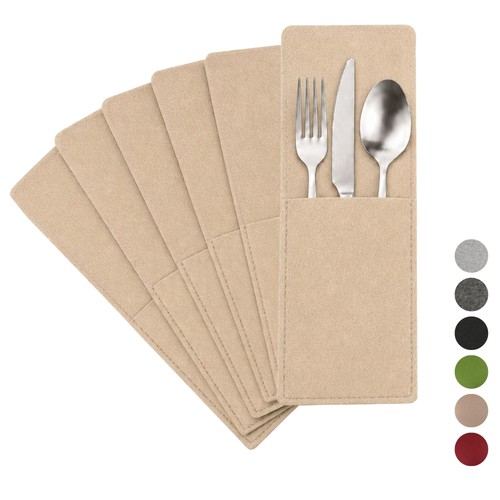 Bestecktaschen filz 6er set - bestecktaschen,