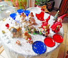 Advent Weihnachtsdeko Eggel Figuren Nikolaus Teelicht Konvolut Metall & Kunsthof