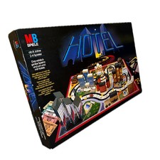 Hotel Spiel 1986 MB Spiele 90er Jahre Ein Haus fehlt Brettspiel schwarze Version