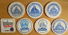 DDR Bierdeckel - Leipzig Brauerei Ulrich - Stadtbrauerei - 9 verschiedene
