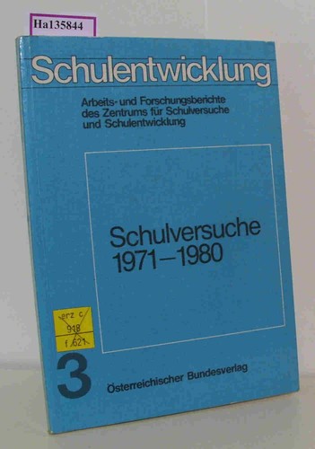 Schulversuche 1971 1980 - schulversuche, 1971-1980