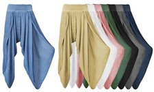 Haremshose  Damen - GOA HOSE mit Schlitz - Thai- Wickel- Hose Pluderhose G 36-40