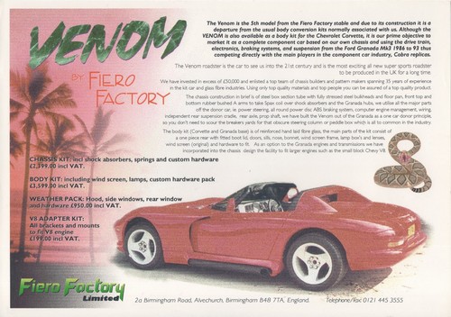 Fiero factory venom - factory, kit
