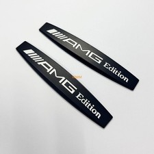 2*AMG Edition 3D Emblem Schwarz Corporation Badge Aufkleber Für Mercedes Zubehör