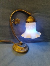 Tischleuchte Kaminlampe Aus Missing Glas Vintage Antik.