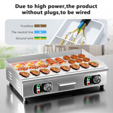 3000W Elektro Grillplatte Griddleplatte Bratplatte Grill Tischgerät Gastrobräter