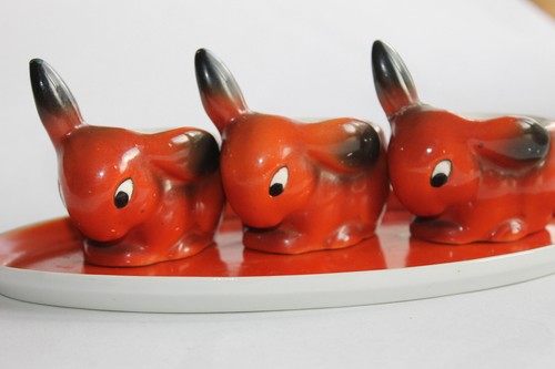 Antik eierbecher hase häschen - antik,