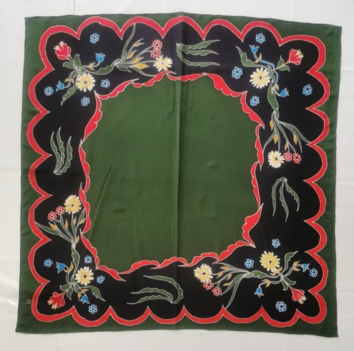 Vintage seidentuch silk - seidentuch.,