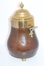 Antiker großer Ascheeimer Doofpot Kupfer Messing handgetrieben , Höhe 42cm /;965