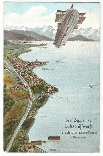 Zeppelin luftschiff werft aus - zeppelin,