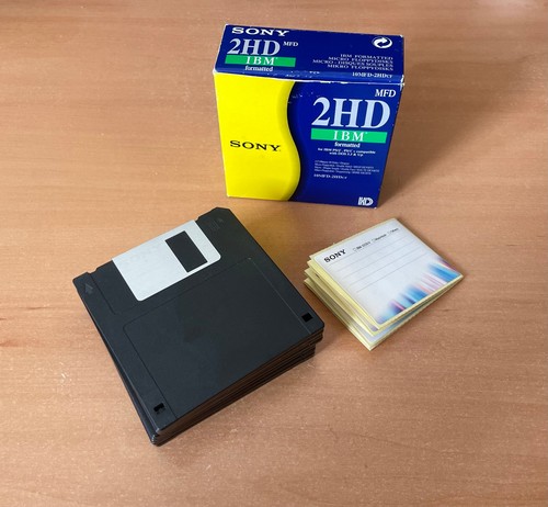 10x sony 2hd 44mb disketten - 10x, 1,44mb
