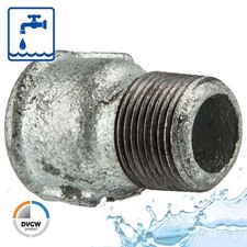 Temperguss-Gewindefitting verzinkt Muffe, IG x AG, Typ 529a, DVGW - verschiedene
