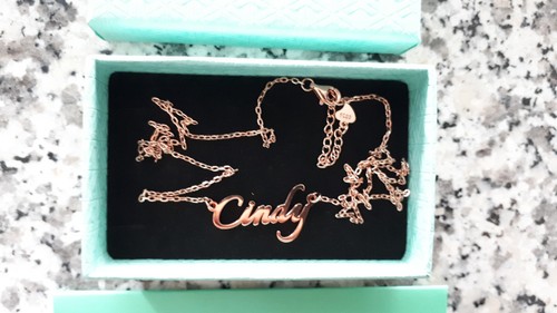 Namenskette cindy schriftzug - namenskette,