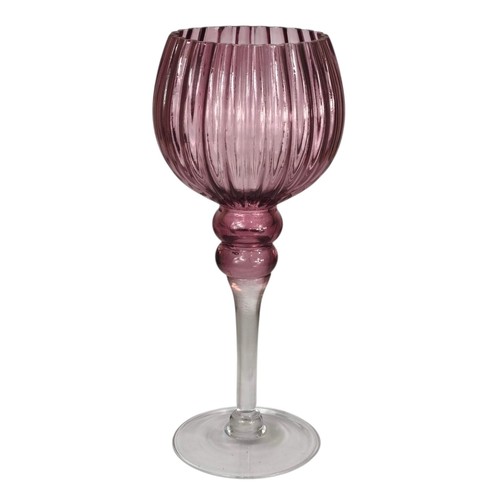 Glaskelch 30cm rosa lila