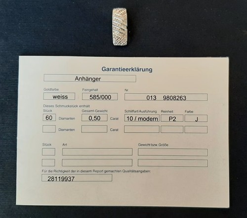 Anhänger aus 585er - , weißgold