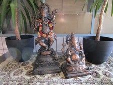 2 x Ganesha große Buddha,Hinhu Ganesha Gott Figuren 74cm /40cm