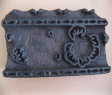 Holzstempel mit indischem Sari Motiv Sari-Stempel 15,5 x 9,5cm Stoffstempel Nr.7