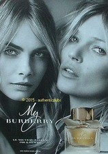 REKLAME PARFÜM MY BURBERRY CARA DELEVINGNE KATE MOSS TOP MODEL VON 2014 AD PUB