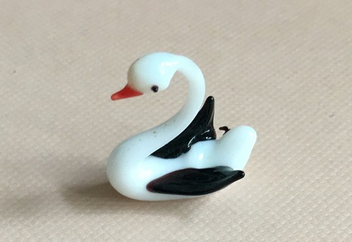 Weißer schwan glasfigur - weißer,