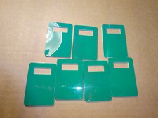 Graviermaterial 7 x Garderobenmarken Resopal hellgrün/weiß  2 mm